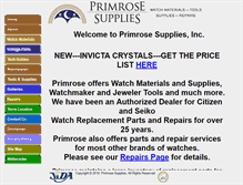 Tablet Screenshot of primrosesupplies.com